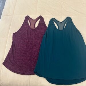 Women's Racerback Tank Top Set - Purple and Teal